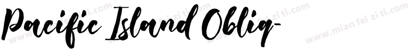 Pacific Island Obliq字体转换